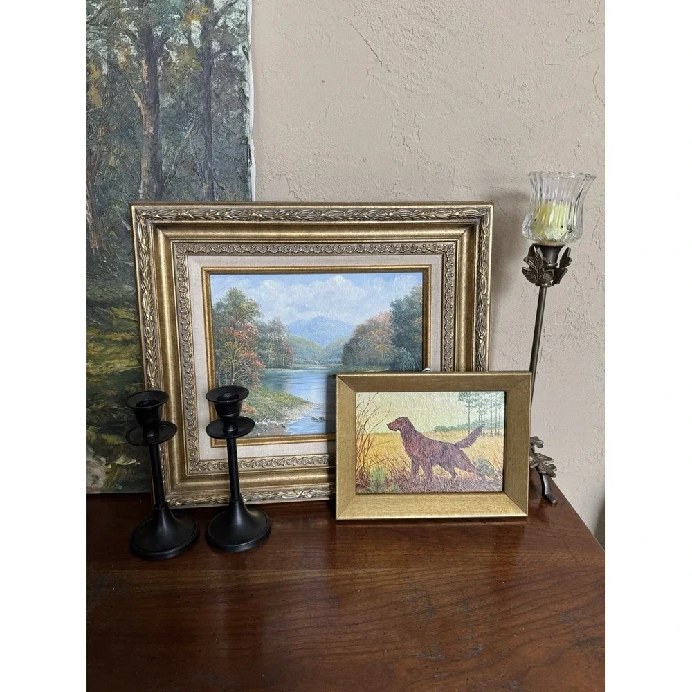 Pair of Matte‎ Black Taper Candle Holders 6.5